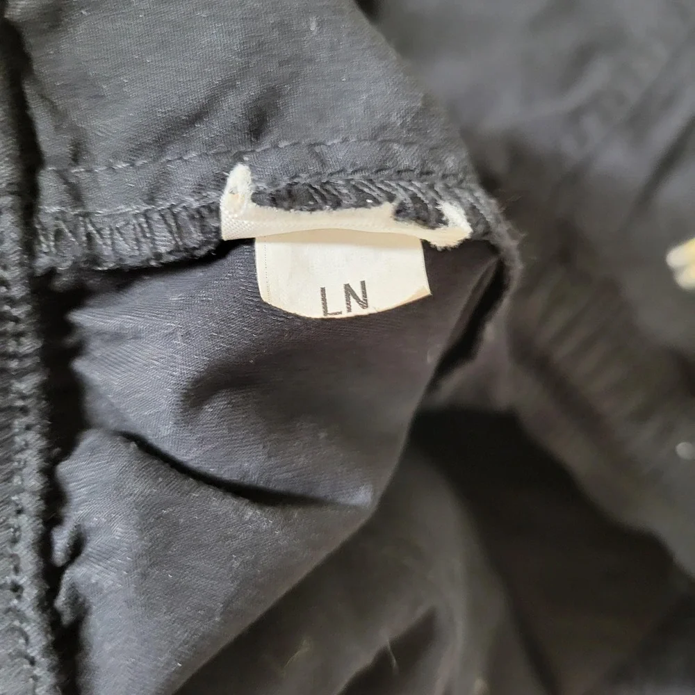 Jaanuu‎ Women Scrub Bottom L Black Cargo Button Zipper 25